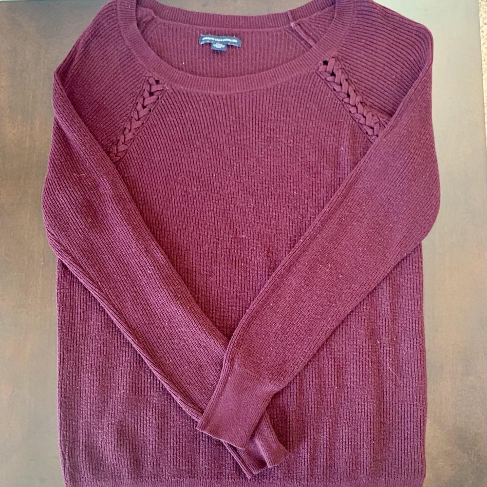American Eagle Burgundy Sweater - M